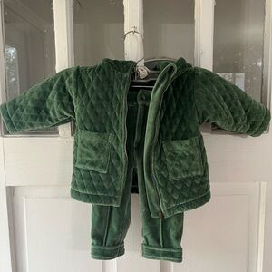 Kate Quinn Green Velour Set